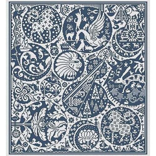 ZZ5197Home Fun Cross Stitch Kit Package Greeting Needlework Counted Kits New Style Joy Sunday Kits Embroidery