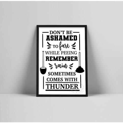 Dont Be Ashamed Funny Inspirational Quotes Wall Art Canvas Painting Black White Wall Poster Prints For Living Room Home Decor