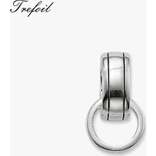 Silver Line Charms Pendant Carriers, Fashion Jewelry 925 Sterling Silver Trendy Vintage Gift For Women Men Lovers 2018 New