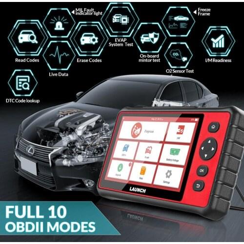 LAUNCH X431 CRP909E code reader Full system Diagnostic tool Airbag SAS TPMS EPB IMMO 15 Reset Functions CRP909X obd2 scanner