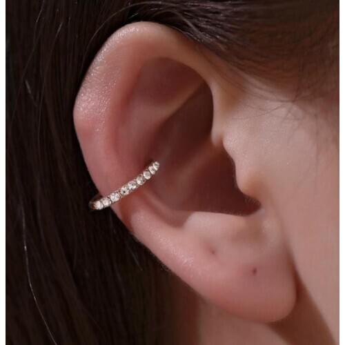 New Fashion Ear Cuff Bohemia Stackable C Shaped CZ Rhinestone Earcuffs Clip Earrings For Women No Piercing Fake Cartilage Erring
