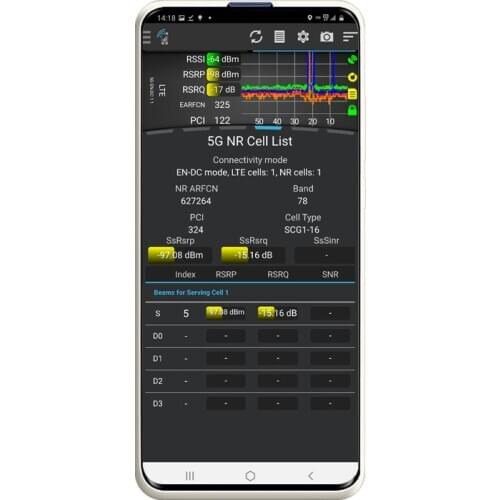 Tems Pocket Test Phone Mi 10 Pro M2001J1C TEMS Phone GSM HSPA LTE NR Measurements For Outdoor Test