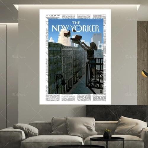 The New Yorker, New Yorker Cover Art Print, Vintage Art Print, Book Art, Poster, Literary Gift, Book Lover