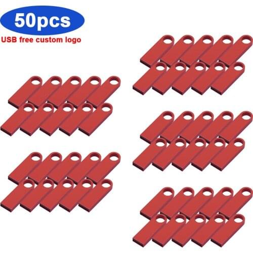 50pcs/lot USB 2.0 USB Flash Drive 4GB 8GB 16GB 32GB 64GB 128GB Pen Drive Memory stick custom logo Pendrive Creative gifts U disk