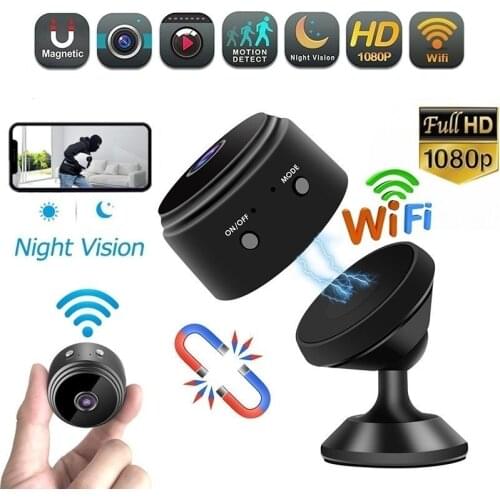 WIFI Mini Camera HD 1080P micro Video Camera Wide-angle Lens Infrared Night Vision Network Intelligent Monitoring Home y