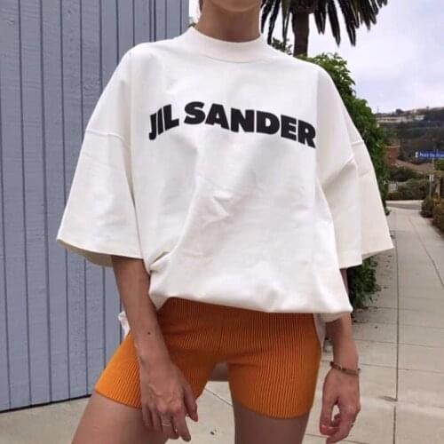 Women Summer White Cotton Letter Print T-shirt women Casual Streetwear Fashion Tees Lovers Loose O-Neck Short Sleeve Tops ins