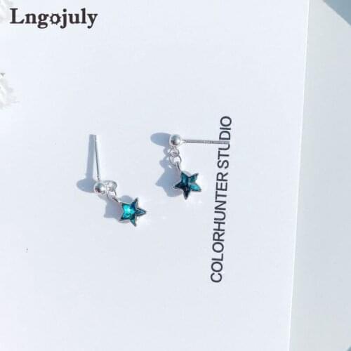 Pure 100% 925 Sterling Silver Fine Jewelry Stud Earrings For Women Girl Anniversary Party Star Earring Silver 925 Jewelry Gifts