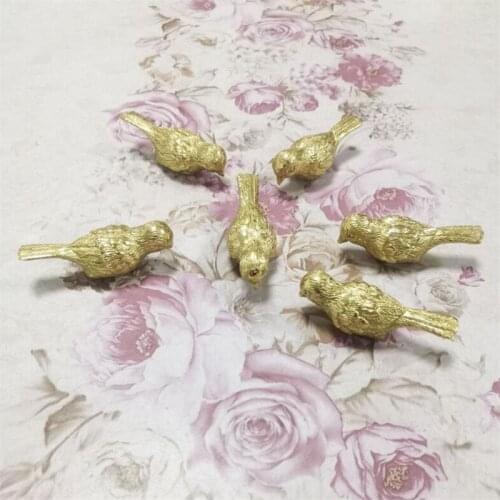 1Pc Brass Single hole Bird Handle Gold Solid Copper Drawer Cabinet Door Knobs Wine Cabinet Bookcase Closet Pulls