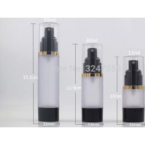 15ml30ml50ml Empty Cosmetic Frosted Fine Mist Toner Refillable Airless Bottle, Plastic Matte Vacuum Spray Nozzle Liquid Bottle