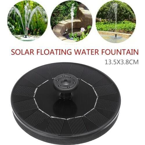 210L/H Solar Powered Fountain Water Pump Floating Panel Garden Pool Pond Outdoor Watering Irrigation Kit 135*38mm