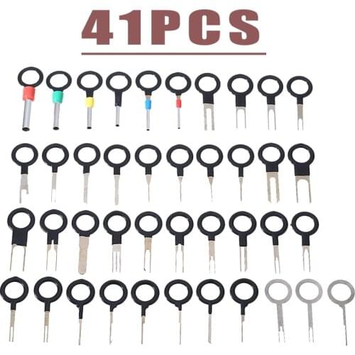 41pcs/set Auto Wire Harness Terminal Removal Needle Crimp Connector Pin Extractor Release Retractor Auto Repair Casing Tools