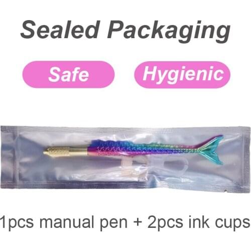 5sets Permanent Makeup Manual Pen With 2 Ink Cups Best Microblading Tool Supplies Manual Tattoo Pen Tattoo Accessories Ink Cups