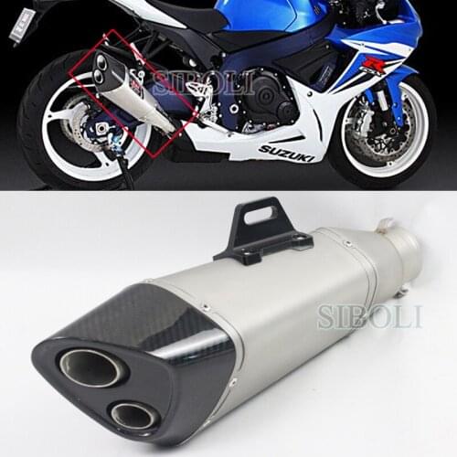 51mm Universal Motorcycle Exhaust Muffler Pipe Carbon Fiber For yoshimura R11 Exhaust echappement moto R1 R3 ER6N NMAX