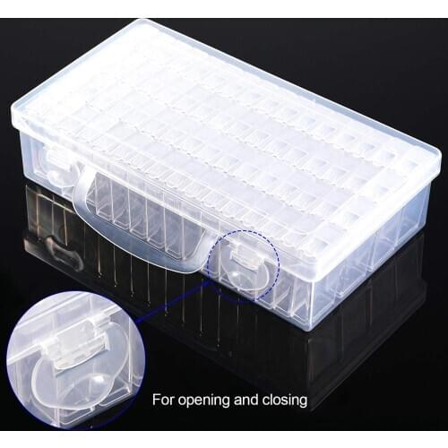 64 / 128pcs Bottles Diamond Painting Tools Accessories Storage Box Beads Containers Diamond Embroidery Stone Mosaic Convenience