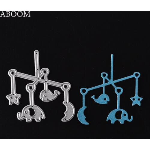 ABOOM 1PC Wind Chimes Bird Star Metal Cutting Dies For Scrapbooking Stencils DIY Album Cards Decoration Embossing Folder Die Cut