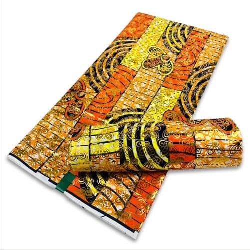 African Wax High Quality Southern Bronzing Wax Cloth Nigeria Hot Sale Ladies Dress Wax 2021 Gold Wax H210713