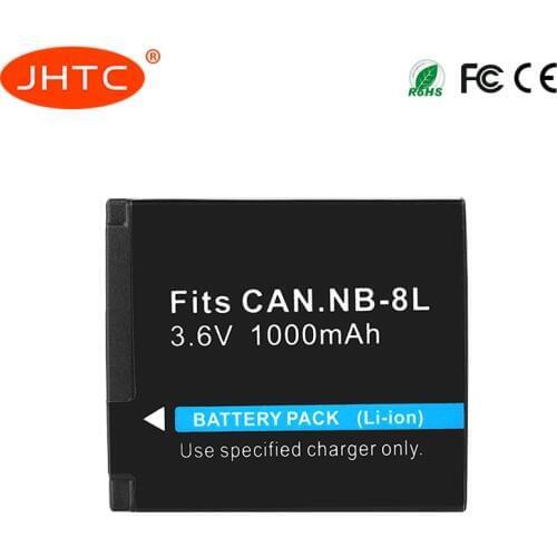 NB 8L Battery for Canon PowerShot A3300 A3200 A3100 A3000 A2200 A1200 IS Camera Battery NB-8L1000mAh 8L 3.6V