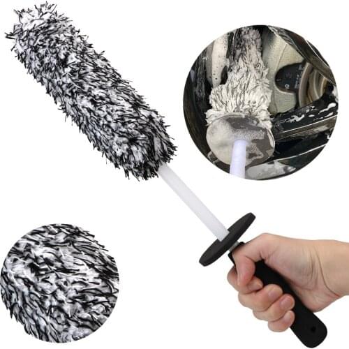 Wheel Tire Brush Dust Remover Car Cleaning Brush Car Washing Non-Slip Handle Tire Cleaning Tools