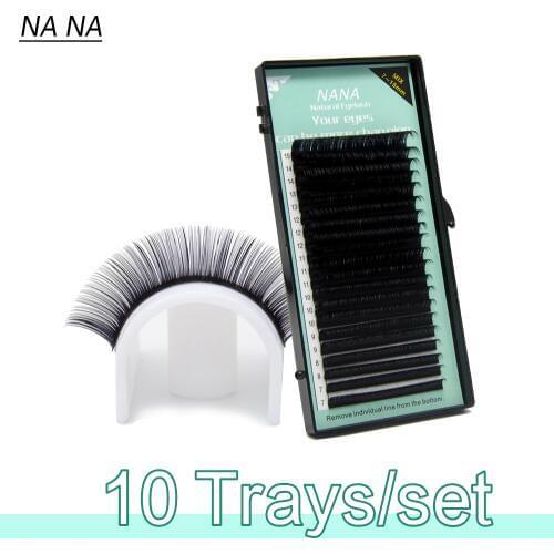 Free shipping 10casesJ B C D 7~15mm MIX 20sheets/case mink extension eyelashes false eyelash individual eyelashes wholeslae