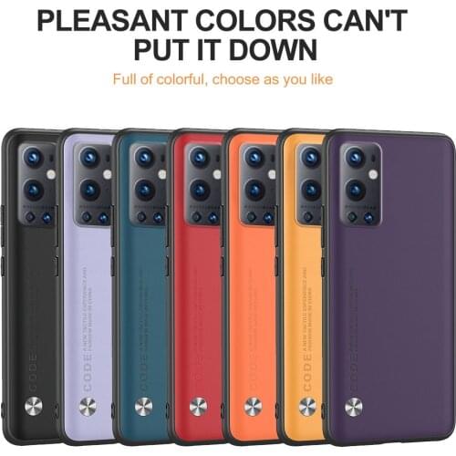 Plain Skin Leather Case For Oneplus 9 Pro 9R One Plus 8T 8 T 8Pro 9Pro Oneplus8 Oneplus9 Shockproof Protective Phoen Cover Coque