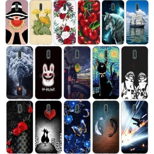 E Phone Case For Nokia 2.3 3 5 Soft Silicone TPU Ultra Thin Flower Floral Painted Back Cover For Nokia 2.3 Case