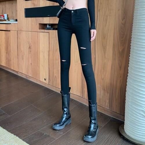 LAJWMPLXLS Womens Ripped Jeans