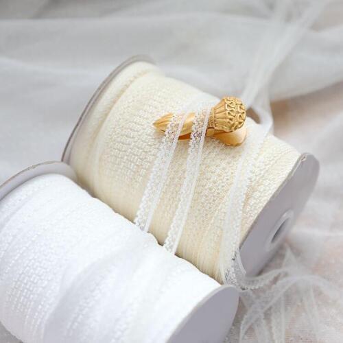 10 Meters/lot 8mm Width Handicrafts Embroidered Net Lace Trim Ribbon Wedding/Birthday/Christmas/Bow Decorations