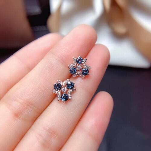 The Best engagement Gift 100% Natural and Real Topaz Earring Natural And Real 925 sterling silver Topaz Earring