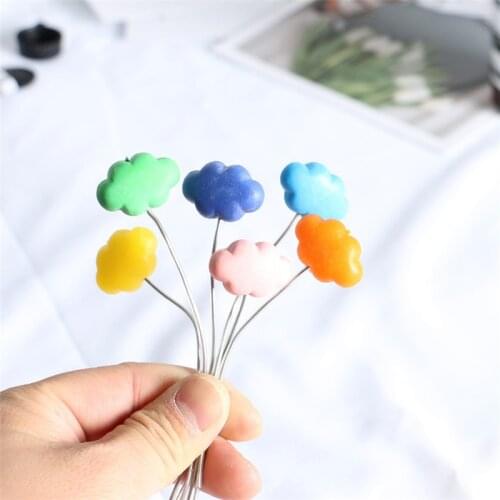 6Pcs Mini balloon plastic Potted Plants Decor Miniature Figurine DIY Craft Garden Ornament Resin Craft Moss Decor