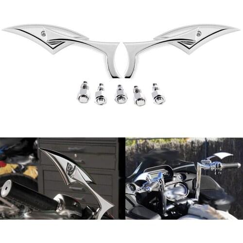 Motorcycle 8mm 10mm Rearview Mirror Rear Side Mirrors for Harley Road King Sportster Fatboy Dyna Iron 883 FXDF FLSTF Softail