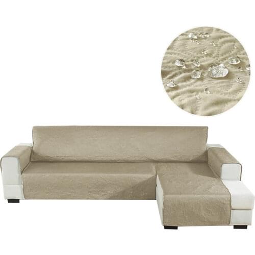 Non-slip Waterproof L-shaped Sofa Pad Soft One-piece Pet Cat Dog Anti-scratch Sofa Cover with Elastic Band Washable Sofa Mat