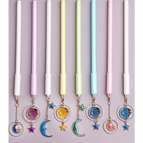 New Star Pendant Gel Pen 0.5mm Cute Wind Chime Pendant Pen Student Black With A Variety Of Water-based Pen Writing Smooth