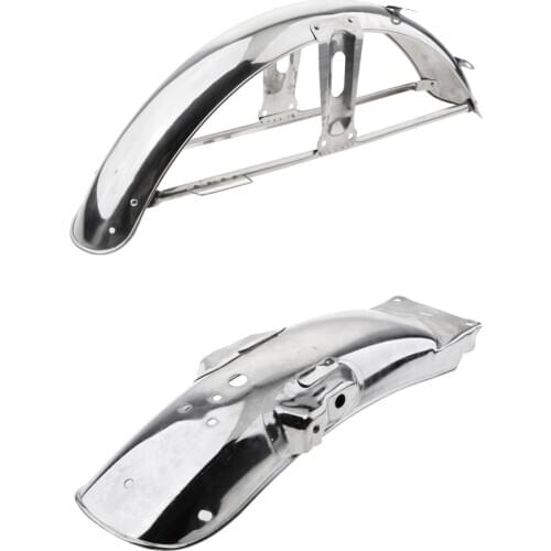 Stainless Steel Front + Rear Mudguard Fender Mud Guards for Honda CG125