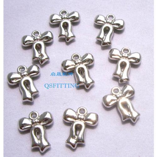 Supply DIY fashion jewelry Accessory,15MM Butterfly Pendant Shape CCB Beads,Acrylic Charms,Silver Plated