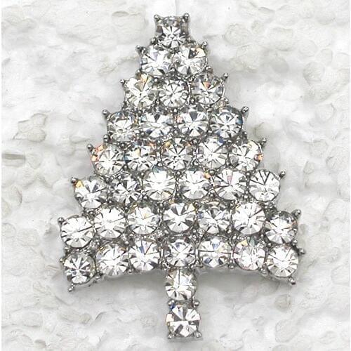 Christmas tree Brooch Clear Rhinestone Pin brooches C258 A