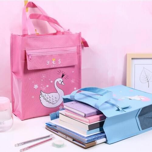 Handheld Cartoon Swan Elephant Pony Rabbit Pattern Large Capacity Storage Bag
