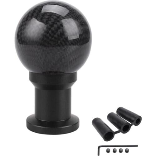 Shift Knob Carbon Fiber,Car Modified Universal Gear Head True Carbon Fiber Gear Shift Knob Plus Limiter