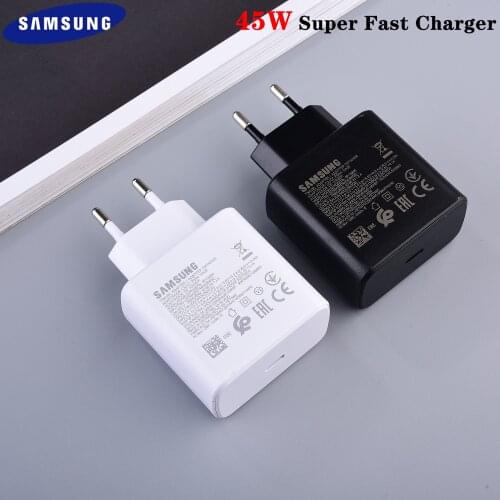 SAMSUNG 45W USB-C Super Adaptive Fast Charge Charger EP-TA845 For Samsung GALAXY S21 S20 Note 20 Ultra S21FE Note 10+ A52 A72 5G