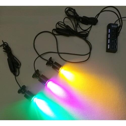 Lamps for Jewelry USB Small Spotlight Wine Cabinet Bookcase Mobile Power 5v Color Mini Self-adhesive Display Cabinet Lamp