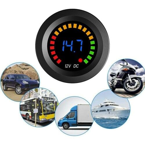 LED Digital Color Display Voltmeter Volt Panel Meter For 12V Car Motorcycle Voltage Meter Tachometers