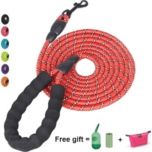 1.5M/2M/3M/ Pet Leashes Reflective Multi Color Round Rope Large Dog Collar Leash Training Running Rope For Medium And Large Dogs