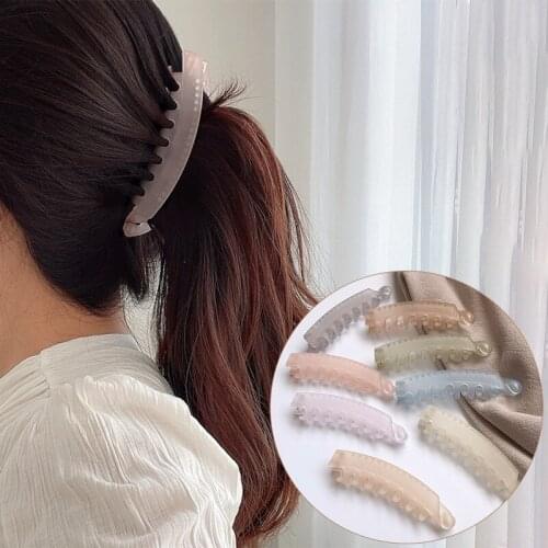 New Cute Jelly Colors Banana Shape Hair Claws Women Girls Sweet Hair Clips Ponytail Holder Hairpins Fashion Hair Accessorie Tool