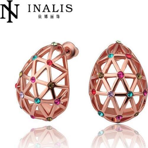 INALIS Stud Earring for Women Brincos Grande Mujer design Jewelry Women Fashion Earrings Bijoux Gift E833