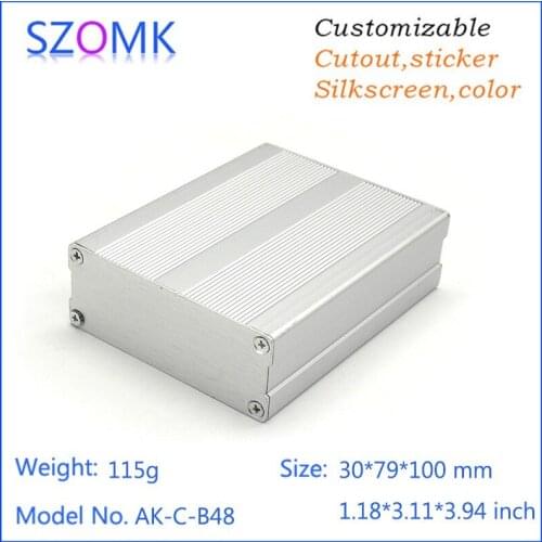 1 pc, 30*79*100mm anodizing aluminum electrical metal junction box szomk hot sales aluminum extrusion enclosure diy project box
