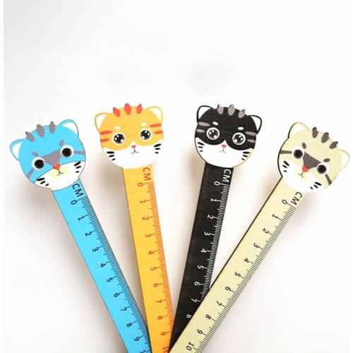 1pcs cat Magnetic Ruler Kawaii Stationery Cute Rulers Student Soft Ruler Drafting Rules School Supplies