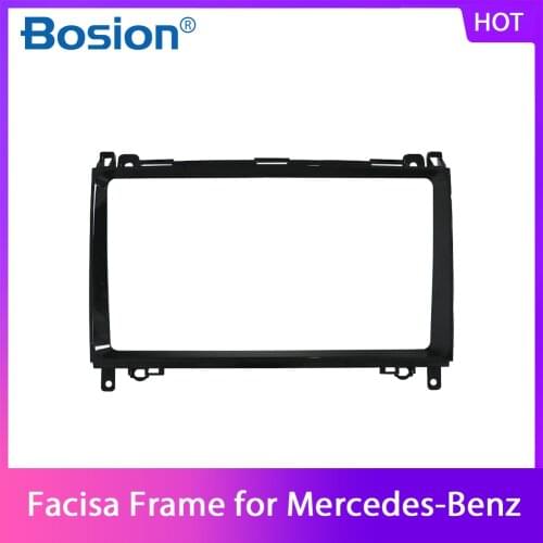 2 Dins Car Center Stereo Audio Radio DVD GPS Plate Panel Frame Fascias Replacement For Mercedes Benz W639/Vito/Viano/W906 Sprint