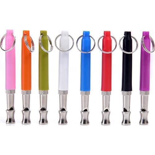 2000pcs/lot Metal Adjustable Whistle Pet Dog Training UltraSonic Whistle Keychain Pitch
