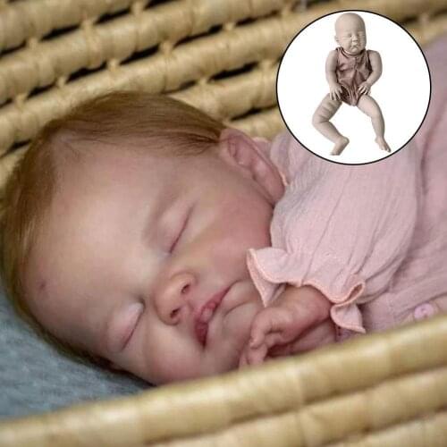 22 Inches Reborn Kit Unpainted Silicone Full Body Unpainted Reborn Kit Baby Unfinished DIY Reborn Babies Vinyl Kit