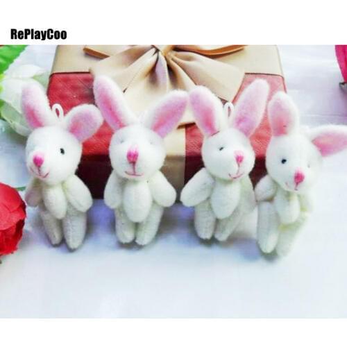 25Pcs/Lot Mini rabbit Stuffed Plush Toys 6cm Small rabbit Stuffed Toys pelucia Pendant Kids Birthday Gift Party Decor 038