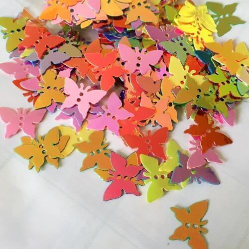 400pcs 12*17mm mini mixed new 2 holes butterfly sequins, hand-crafted hand-stitched patches riverdale south side C35A